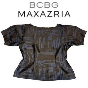 BCBG Maxazria Black & Blue Top, Size Medium